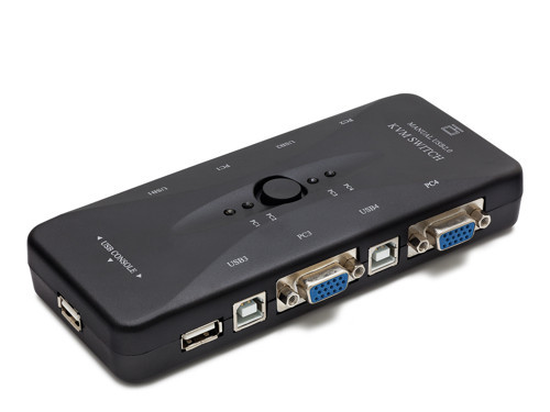 Büro Ev Ofis Cihazları için Vga Usb Kvm Swıtch 4Port Usb Console