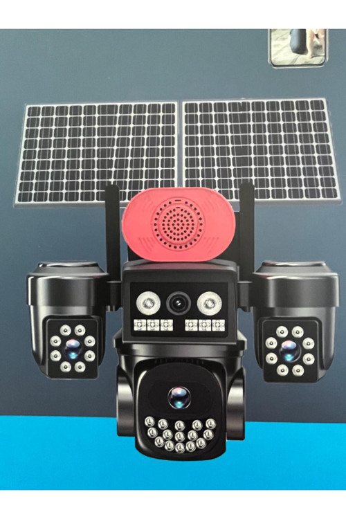 Ok-331 Premium 4G 12Mp 4G Sim Kartlı Solar Panelli 4 Lens 1 Ptz Akıllı Kamera