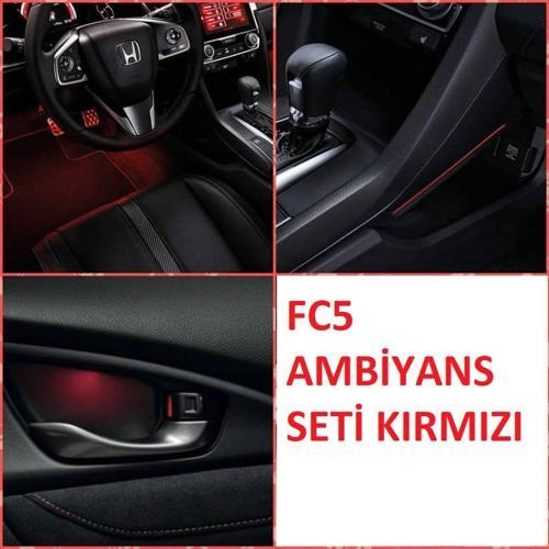 Kırmızı Honda Civic Uyumlu Ambiyans Aydınlatma Paketi Fc5 2016+
