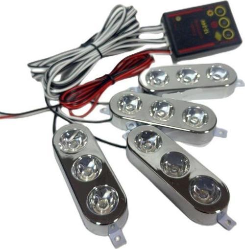 Çakar Lamba 3X4 Led Sarı Beyaz 12-24V / Lapa535-1