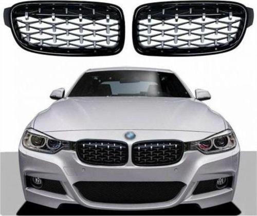 Bmw F30 Ön Panjur Böbrek Diamond Model 3 Serisi Full Siyah