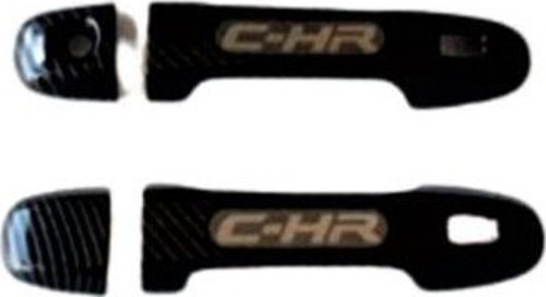 C-Hr 2016-2019 Içın Uyumlu Yazılı Dıs Kapı Kolu Kaplama Smart Key Karbon