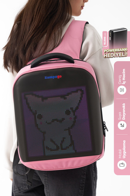 Urban Led Ekranlı Sırt Çantası- 10.000 mAh Powerbank Hediyeli