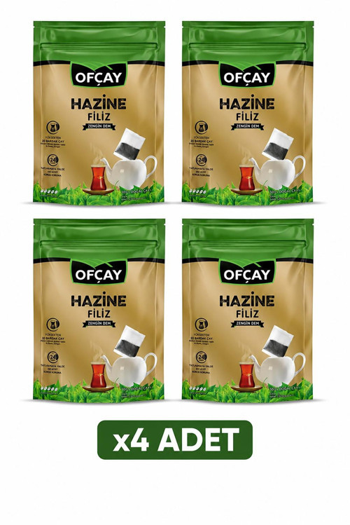 Hazine Filiz Zengindem 30 Adet X 30 GR Eko Demlik Poşet Çay x4 Adet