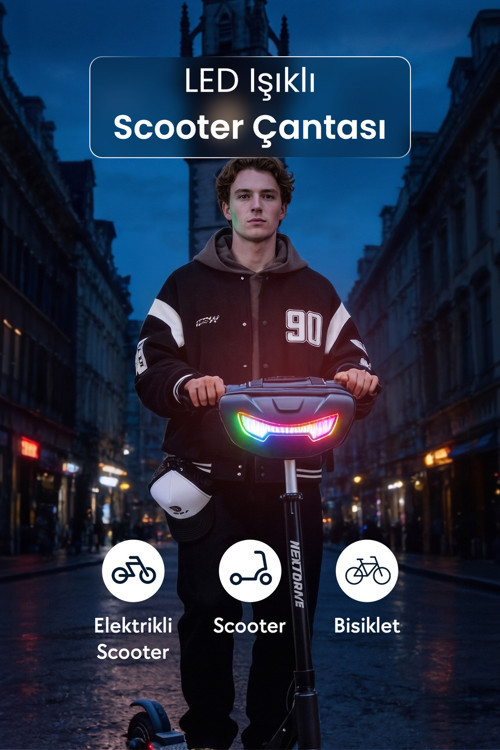 LED Işıklı Akıllı Scooter Çantası - SCT-3