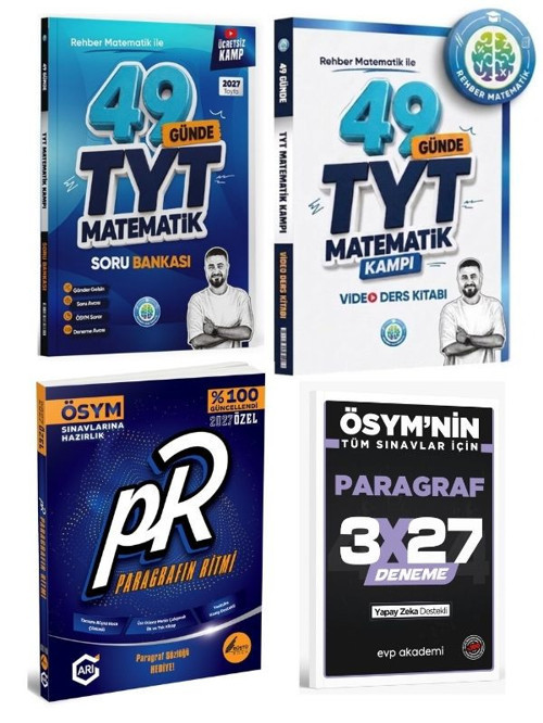 Rüştü Hoca 2027 Paragrafın Ritmi ve Rehber 49 Günde Video Ders ile Soru Bankası EVp Paragraf 4 lü