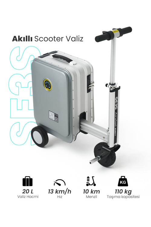 SE3S Elektrikli Binilebilir Scooter Valiz