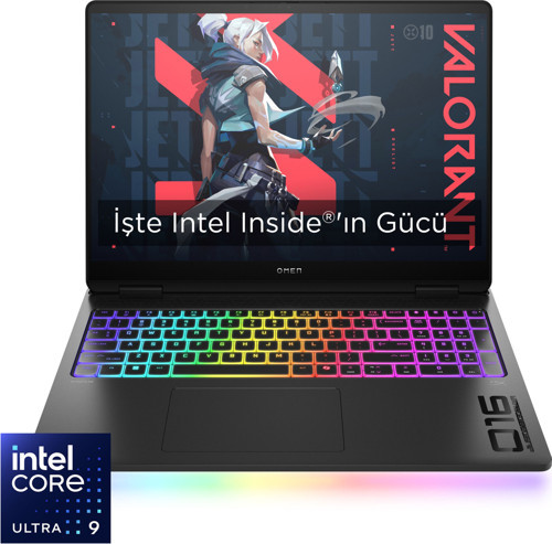 Omen 16-AH0022NT Intel® Core™ Ultra 9 275HX 32GB 1TB SSD RTX5080 Windows 11 Home 16" WQXGA 240Hz Taşınabilir Bilgisayar B88F2EA