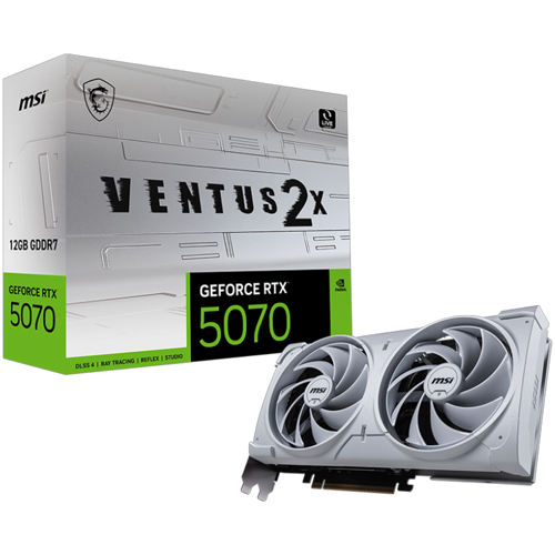 GeForce RTX 5070 12G VENTUS 2X WHITE GDDR7 DLSS 4 192 Bit Ekran Karti