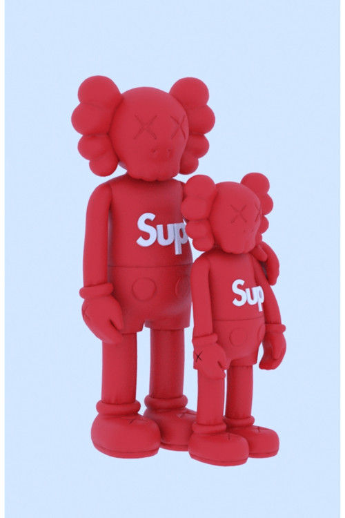 Kaws X Supreme Figür 2'li 20 cm