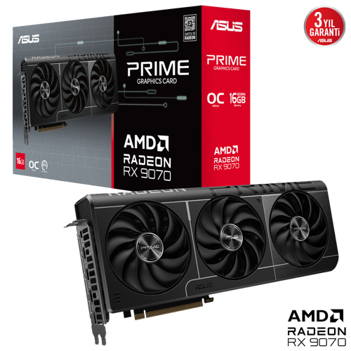 Prime Radeon RX 9070 OC Edition 16GB GDDR6 256 Bit Ekran Karti
