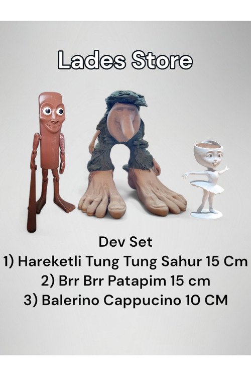 Brainrot Dev Set Tung Tung Tung Sahur Brr Brr Patapim Balerino Cuppucino
