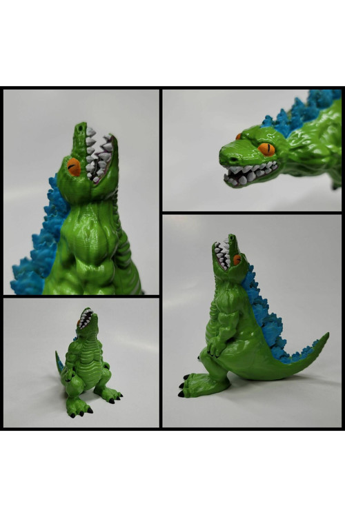 Godzilla Figür Masaüstü Dekor 17 cm Boyalı Yeşil