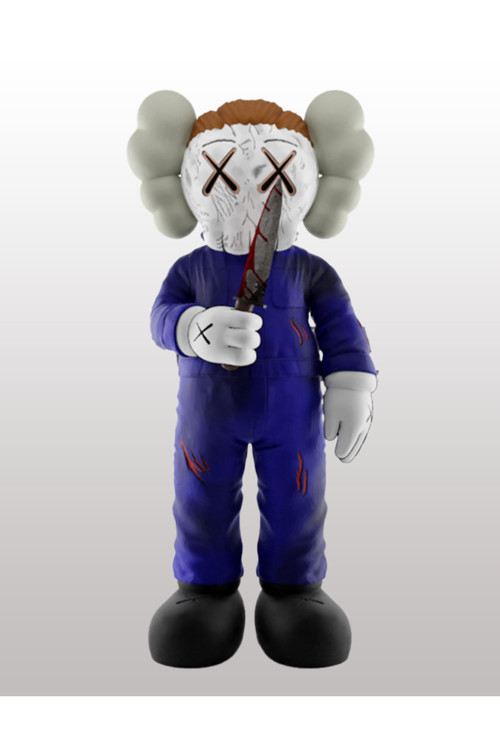 Kaws Michael Myers Figür Kaws Halloween Michael Myers Boyalı Figür Büyük Boy 20 cm