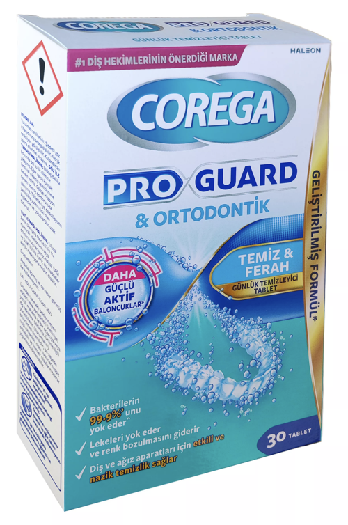 Pro Guard & Ortodontik Günlük Diş Protezi Temizleyici 30 Tablet