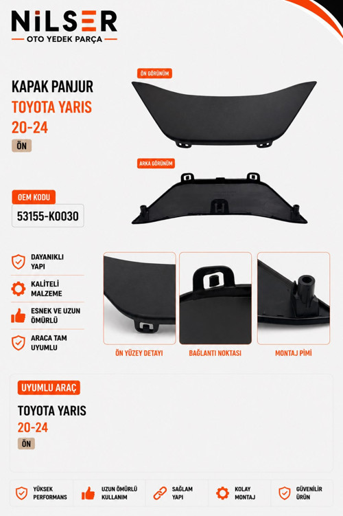 Toyota Yaris R-dar Kapak Ön 2020-2024