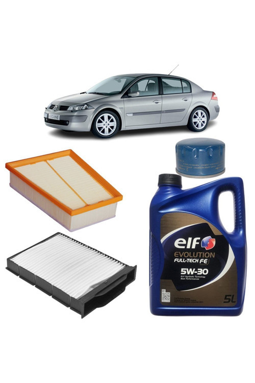 Renault Megane 2 3plus Karbon Filtre Bakım Seti 1.5 Dci Kruger Yağlı 2002-2005 Kit1071g