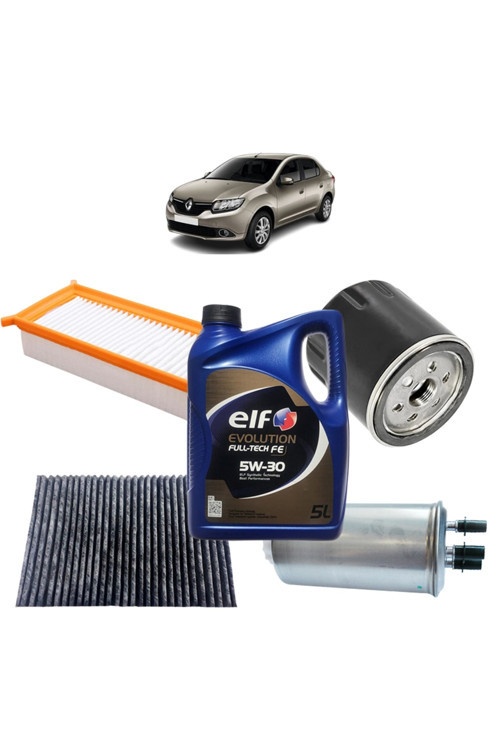 Renault Symbol 4plus Karbon Filtre Bakım Seti 1.5 Dci Elf Evolution Yağlı 2013 Sonrası Kit1245h