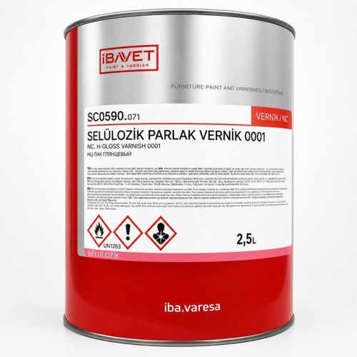 Selülozik Parlak Vernik Şeffaf 2.5 Lt