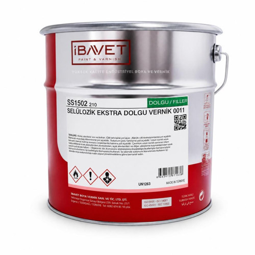 Selülozik Extra Dolgu Vernik 12 Kg Şeffaf