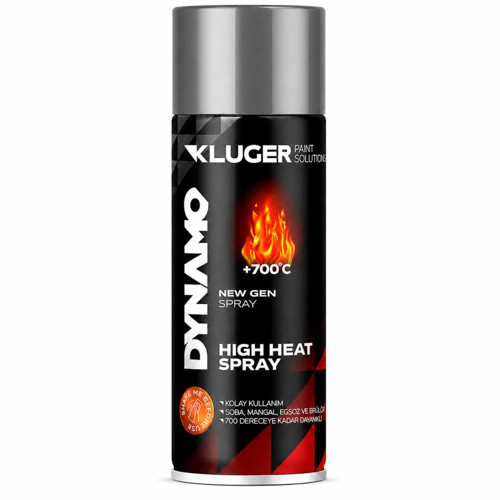 Kluger Dynamo 700 Derece Isıya Dayanıklı Sprey Boya Gümüş 400 ml