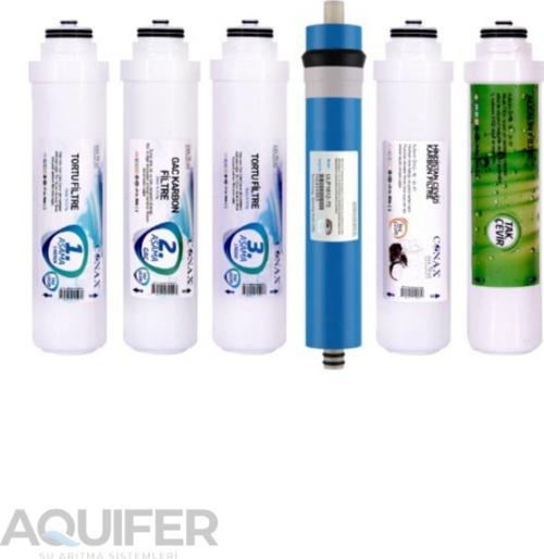 Takçevir 4 Aşama Filtre Seti + Postkarbon Filtre + Alkalin Filtre