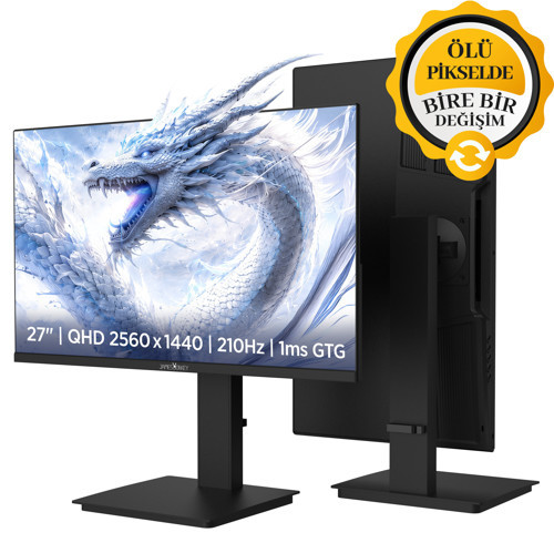 Ravel Q70 27'' 210Hz 1Ms GTG Fast IPS QHD 2K Pivot Gaming Monitör (Ölü Pikselde Anında Değişim)