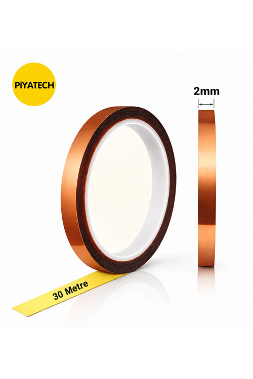 Kapton Yanmaz Bant Yüksek Isıya Dayanıklı Isı Bandı 2mm X 30 Metre
