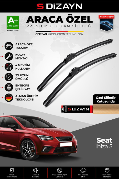 Seat Ibiza Ön Cam Silecek Seti 2017 Üzeri Premium Araca Özel 65-40 Cm A+ Kalite