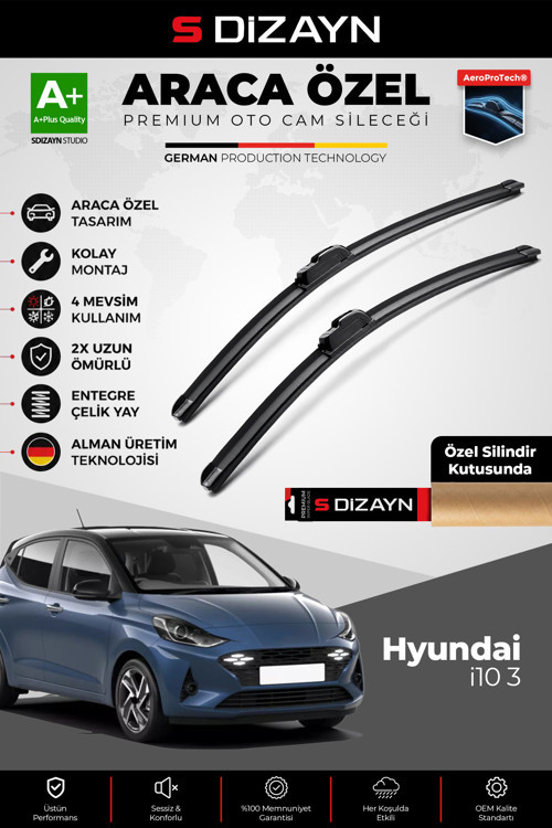 Hyundai i10 Ön Cam Silecek Seti 2019 Üzeri Premium Araca Özel 60-40 Cm A+ Kalite