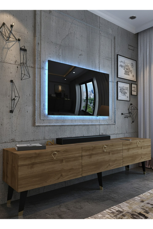 KARNAVAL TV SEHPASI 180 CM - CEVİZ - GA3-1001-2