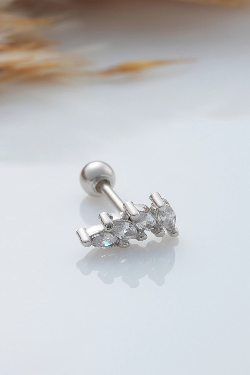 925 Ayar Markiz Taşlı Minimal Tragus Piercing