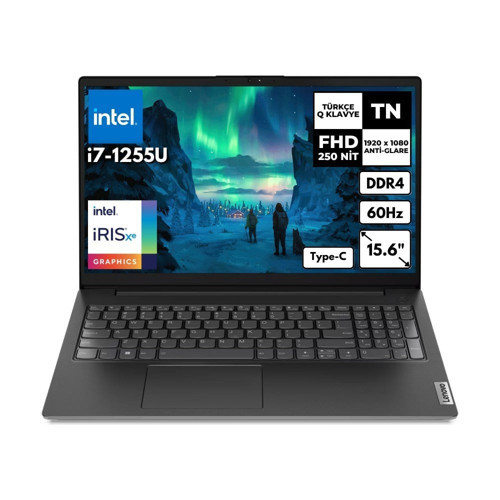 V15 G3 I7-1255U 40 GB 512 Gbssd Intel Iris Xe Graphics 15.6" Fhd Freedos Taşınabilir Bilgisayar 82TT00C6TXFR12