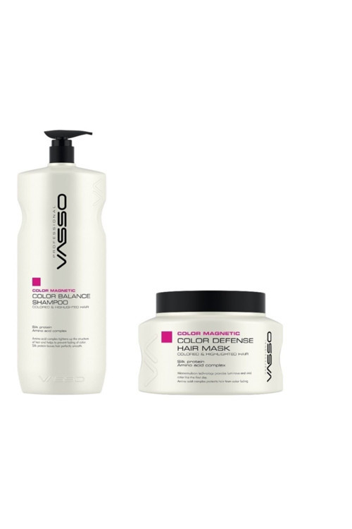 Boyalı Saçlar Için Ipek Proteini Salon Boy Renk Koruma Seti- Şampuan 1500ml- Maske 525ml