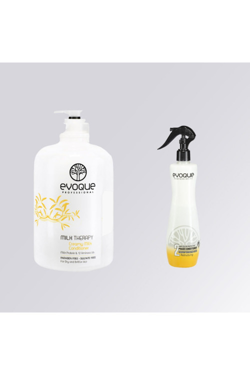 Evoque Milk Therapy Saç Kremi 1000 Ml +smart Keratin Serisi Çift Fazlı Bakım Spreyi