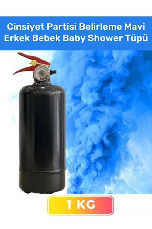 Premium Ambalajı Yazısız İbaresiz 1 Kg Cinsiyet Partisi Belirleme Mavi Erkek Bebek Baby