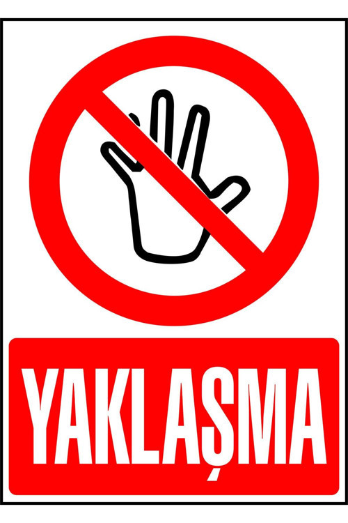 Yaklaşma Kendinden 25X35 Cm Dekota Levha Dekota Kolay Montaj İkaz Tabelası Kapı Duvar