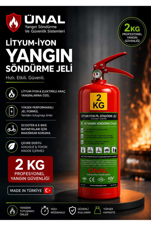 2 Litre Bioversal Elektrikli Araçlar Ve Lityum-İyon Batarya (Pil, Akü) Yangın Söndürme