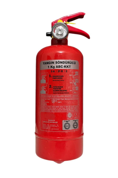 1 Kg Araç Yangın Tüpü Kkt Abc Oto Muayene Yangın Söndürücü Acil Durum