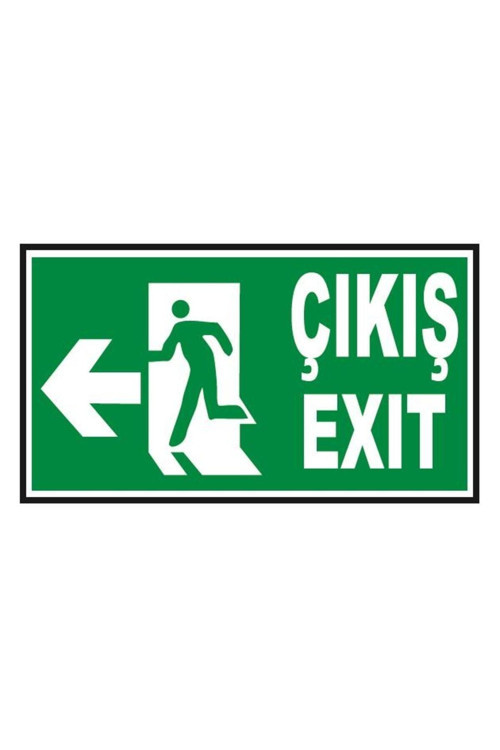 5 Adet Fosforlu Acil Çıkış Acil Çıkış Levhası Fotolümenli Sol Yön Yönlendirme Levhası