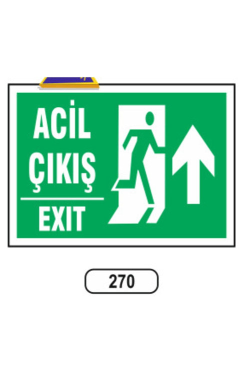 Acil Çıkış Acil Çıkış (Yukarı) Uyarı İkaz Levhası Kolay Montaj Yönlendirme Levhası