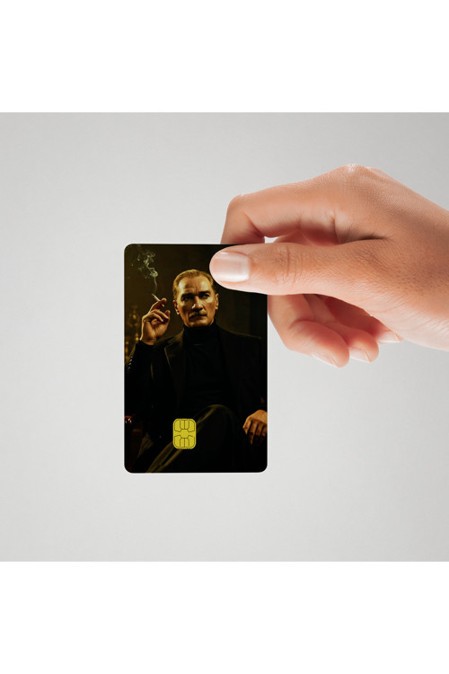 Mustafa Kemal Atatürk Düşünceli Kredi Kartı Kaplama Sticker (Yüksek Kalite)