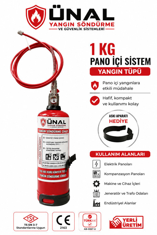 1 Kg Pano İçi Otomatik Yangın Söndürme Sistemi Elektrik Panosu