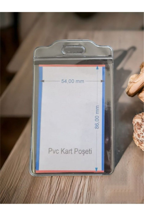 5 Adet Su Geçirmez Dikey Yaka Kartı Kılıfı Üniversal Model Kart Koruycu Pvc Yaka Kartlık