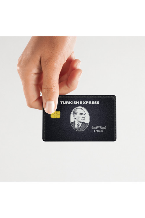 Turkısh Express Black Kart Kaplama Sticker Kart Etiketi (Yüksek Kaliteli Baskı)