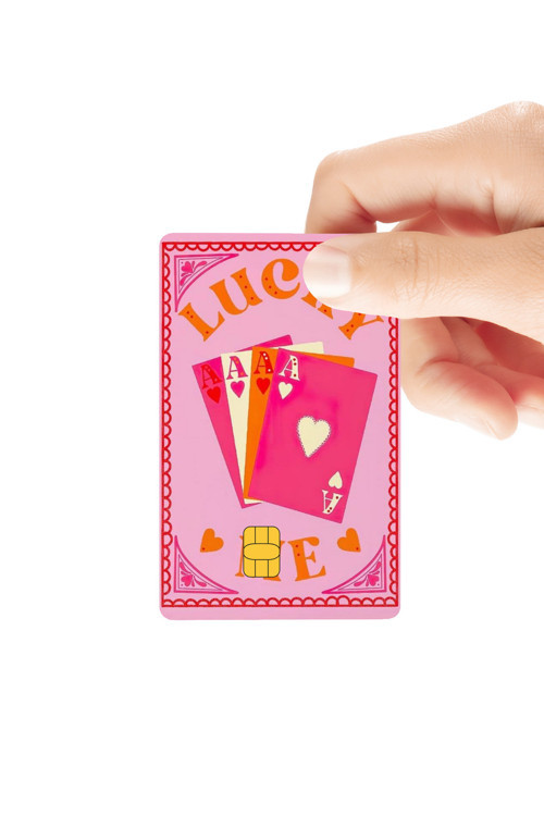 Lucky Me - Şanslıyım Temalı Parlak Kredi/Banka Kart Kaplama Sticker