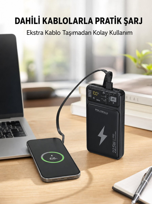 Powerbank 10000 mAh Dijital Göstergeli Taşınabilir Yeni Nesil - NLCAEB8181-8227