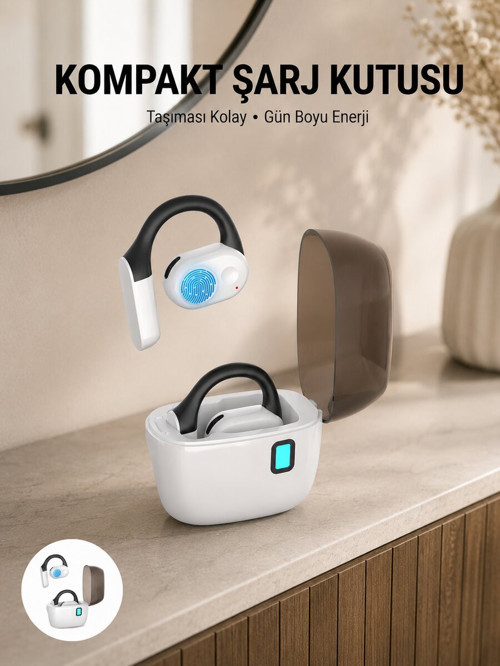 Bluetooth 5.0 Kulak İçi Kulaklık – Güçlü Bas Uzun Pil Ömrü Şarj Kutulu Ta - NLCAEB3123-1