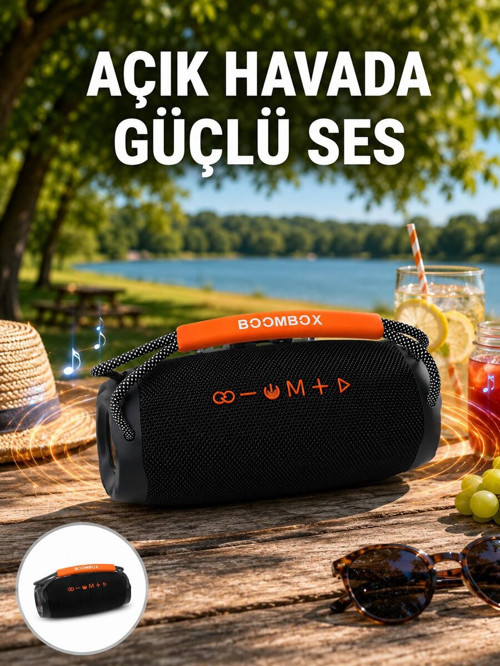 Bluetooth 5.1 Kablosuz Hoparlör Derin Bas RGB Işıklı Yeni Nesil - NLCAEB3786-6216