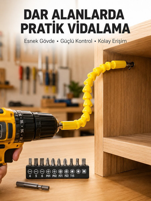 12 Parça Akrobat Bits Seti Çok Amaçlı Vidalama Dayanıklı Çelik Yeni Nesil - NLCAEB2422-3716